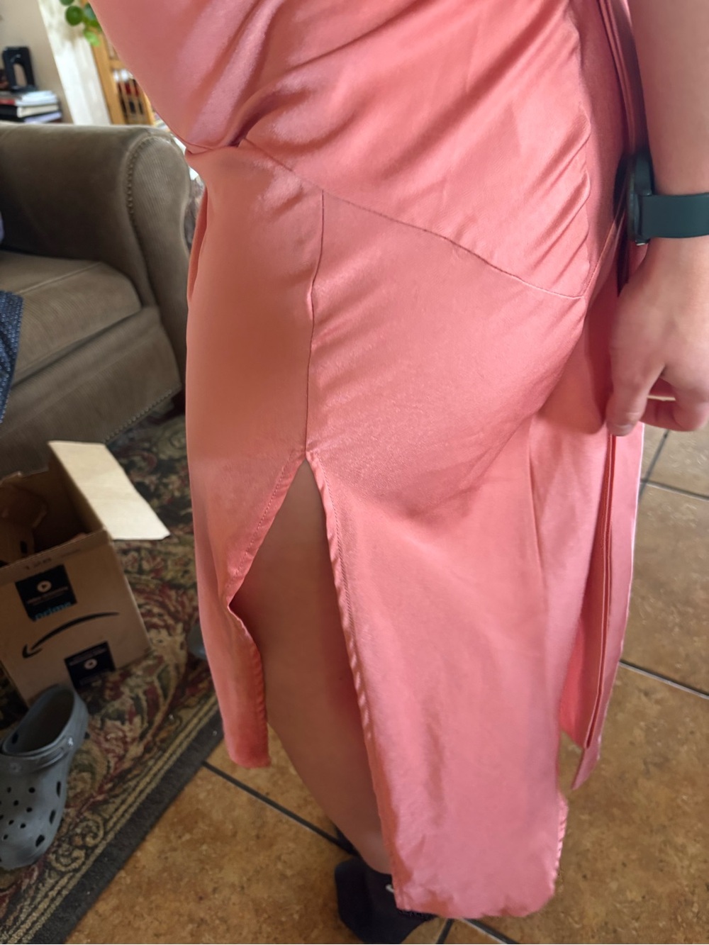 fab'rik Coral Halter Maxi Dress - Picture 4 of 6